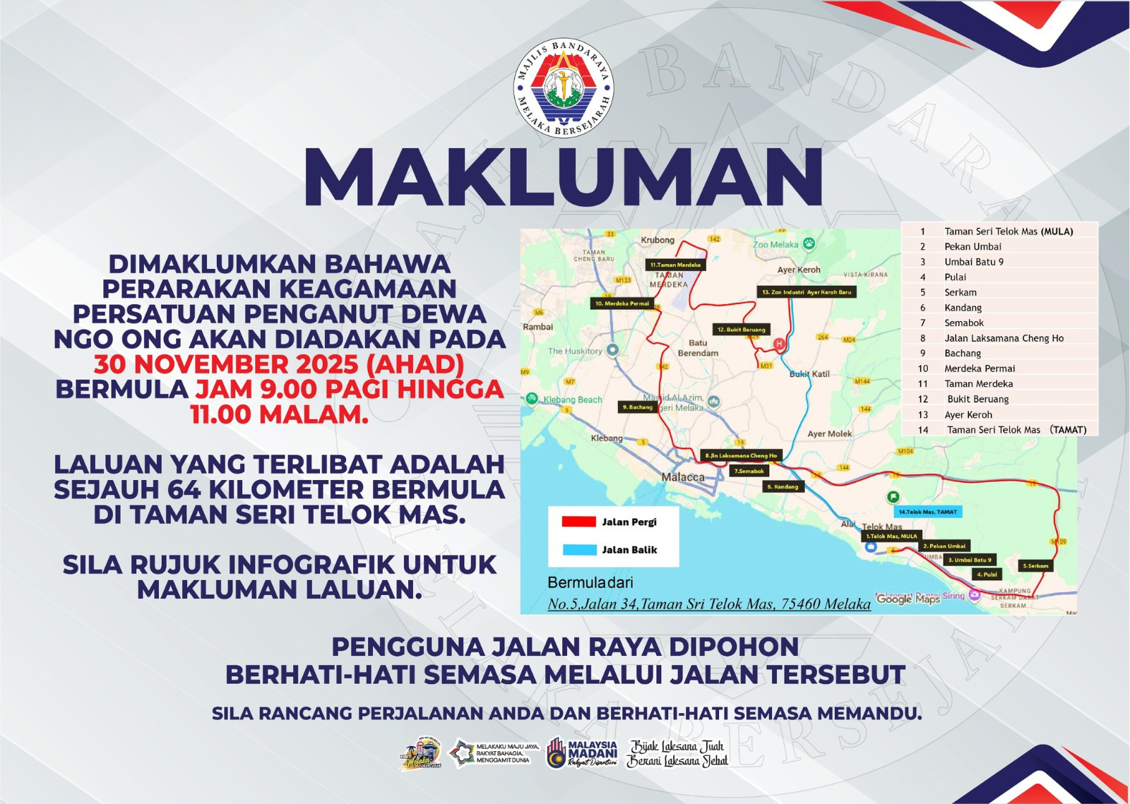 makluman perarakan keagamaan