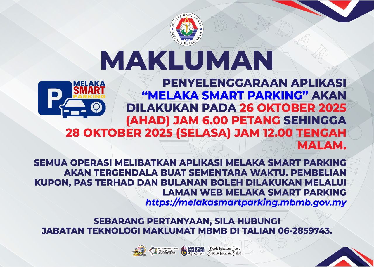 penyelenggaraan aplikasi melaka smart parking